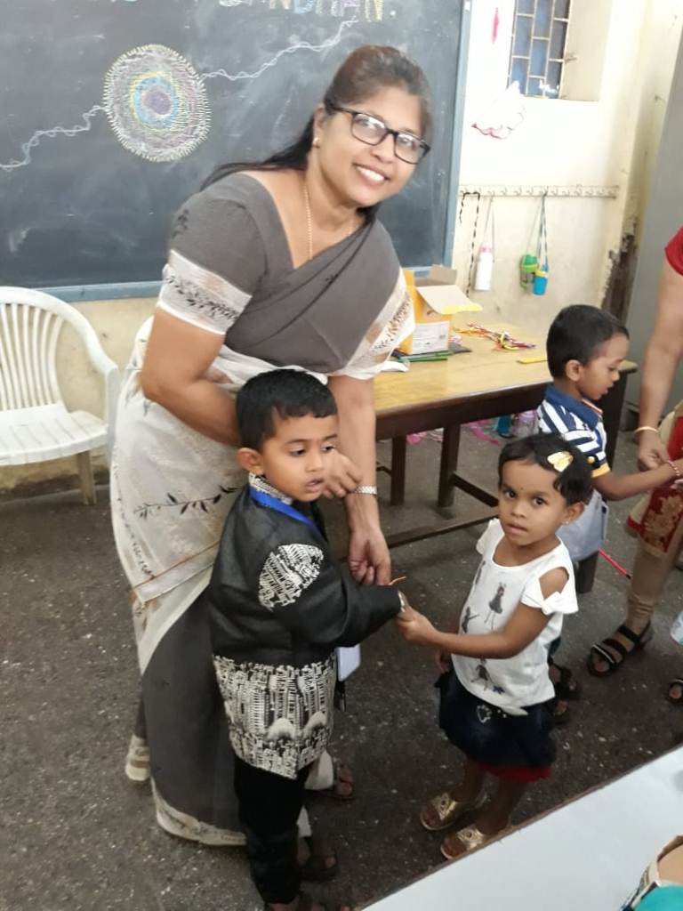 Raksha Bandhan celebration JR.KG 18-19